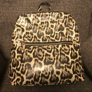 Aldo leopard print purse backpack